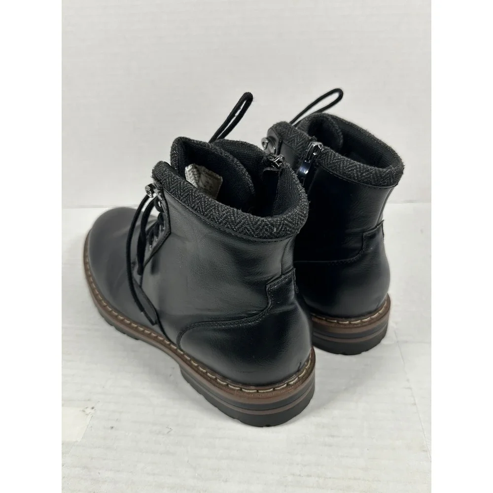 Madden NYC Mens Combat Boots Black Lace Up Side Zip MNMN43AM676 Size 12‎